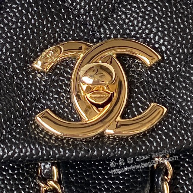 Chanel專櫃新款23P超級火爆雙背包 AS3860 香奈兒荔枝紋牛皮女士背包 djc5224